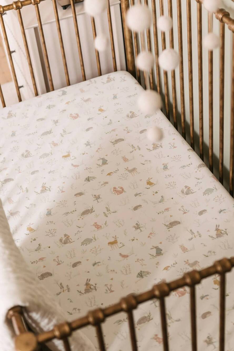NEW PEHR baby's crib sheet in forest fable